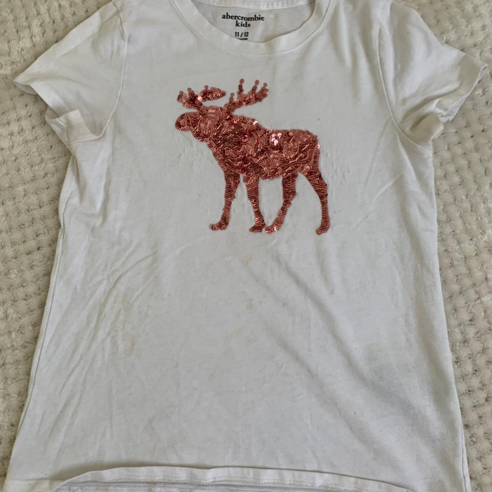 Abercrombie kids sequence moose shirt